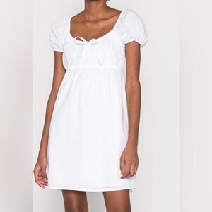 White Puff Sleeve Dress